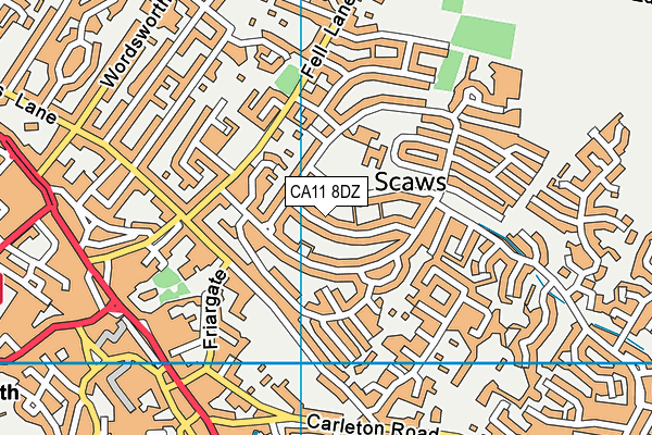 CA11 8DZ map - OS VectorMap District (Ordnance Survey)