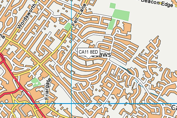 CA11 8ED map - OS VectorMap District (Ordnance Survey)