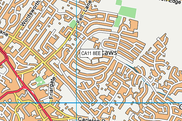 CA11 8EE map - OS VectorMap District (Ordnance Survey)