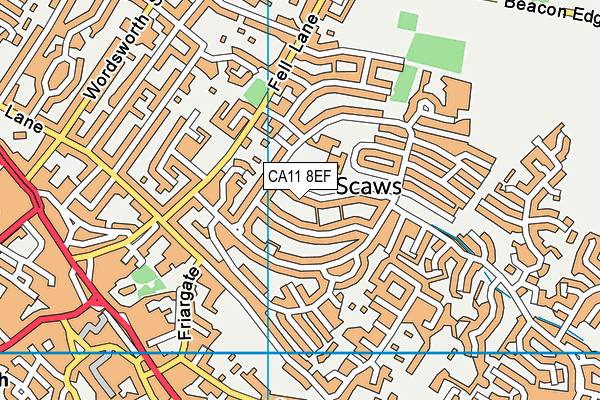 CA11 8EF map - OS VectorMap District (Ordnance Survey)