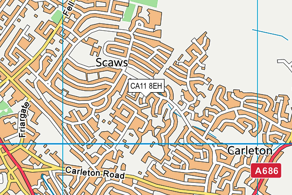 CA11 8EH map - OS VectorMap District (Ordnance Survey)