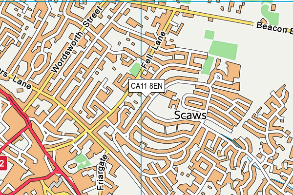 Beaconside CofE Primary School map (CA11 8EN) - OS VectorMap District (Ordnance Survey)