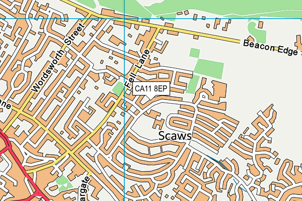 CA11 8EP map - OS VectorMap District (Ordnance Survey)