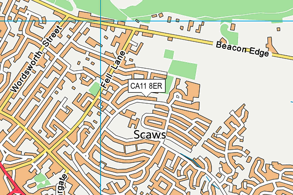 CA11 8ER map - OS VectorMap District (Ordnance Survey)