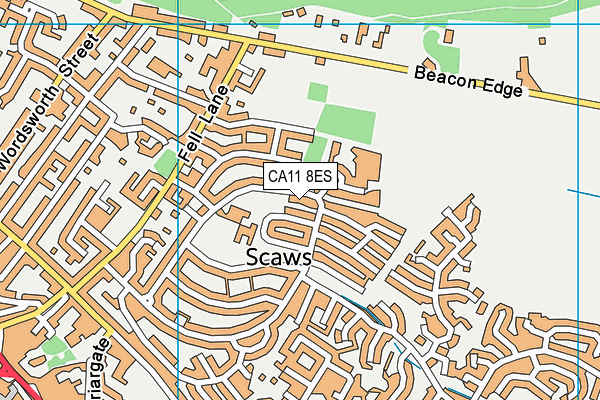 CA11 8ES map - OS VectorMap District (Ordnance Survey)