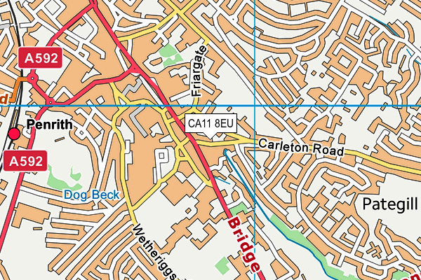 CA11 8EU map - OS VectorMap District (Ordnance Survey)