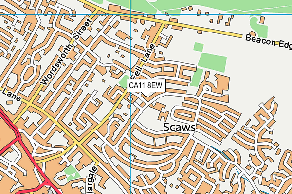 CA11 8EW map - OS VectorMap District (Ordnance Survey)
