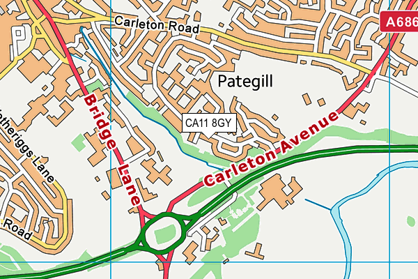 CA11 8GY map - OS VectorMap District (Ordnance Survey)