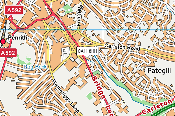 CA11 8HH map - OS VectorMap District (Ordnance Survey)