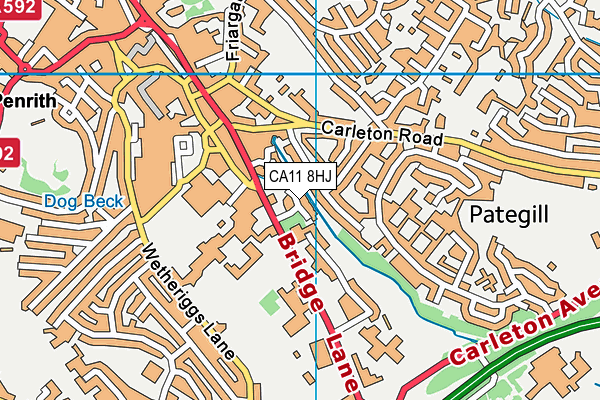 CA11 8HJ map - OS VectorMap District (Ordnance Survey)