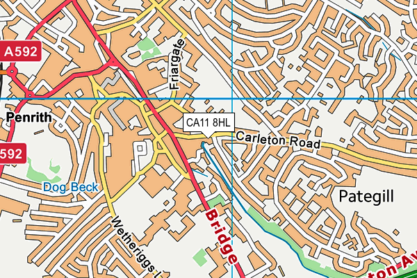 CA11 8HL map - OS VectorMap District (Ordnance Survey)