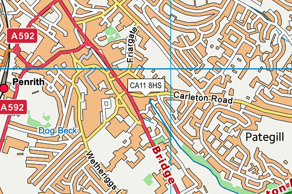 CA11 8HS map - OS VectorMap District (Ordnance Survey)