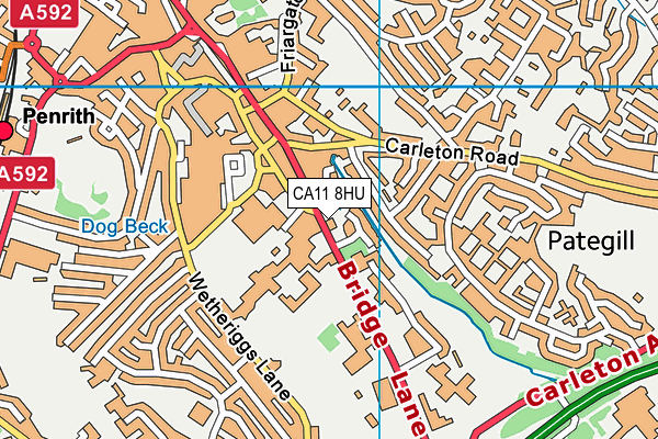 CA11 8HU map - OS VectorMap District (Ordnance Survey)