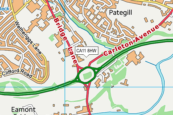 CA11 8HW map - OS VectorMap District (Ordnance Survey)