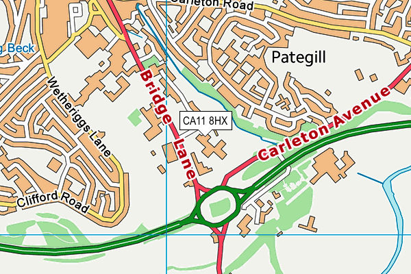 CA11 8HX map - OS VectorMap District (Ordnance Survey)