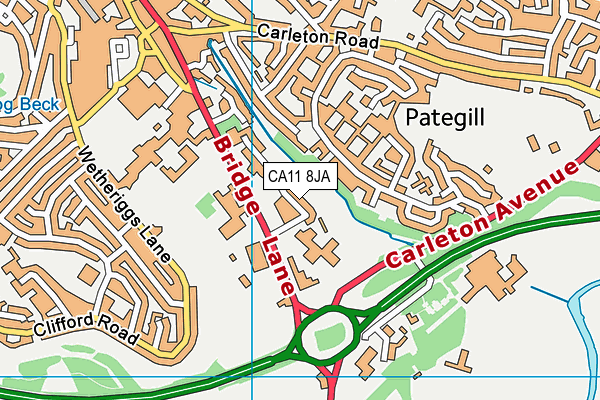 CA11 8JA map - OS VectorMap District (Ordnance Survey)