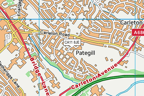 CA11 8JE map - OS VectorMap District (Ordnance Survey)