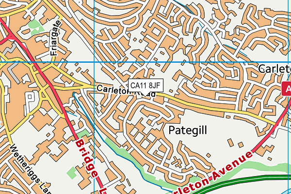 CA11 8JF map - OS VectorMap District (Ordnance Survey)