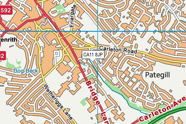 CA11 8JP map - OS VectorMap District (Ordnance Survey)