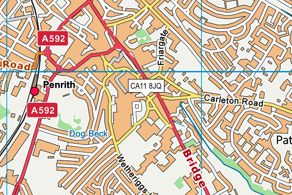 CA11 8JQ map - OS VectorMap District (Ordnance Survey)