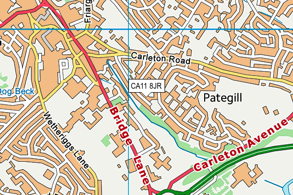 CA11 8JR map - OS VectorMap District (Ordnance Survey)