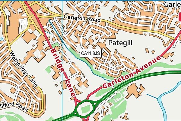 CA11 8JS map - OS VectorMap District (Ordnance Survey)