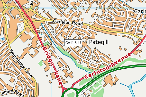 CA11 8JU map - OS VectorMap District (Ordnance Survey)