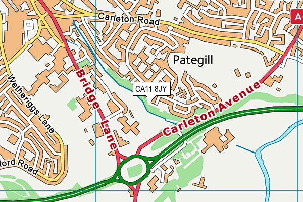 CA11 8JY map - OS VectorMap District (Ordnance Survey)