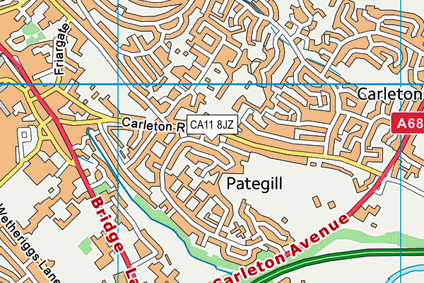 CA11 8JZ map - OS VectorMap District (Ordnance Survey)