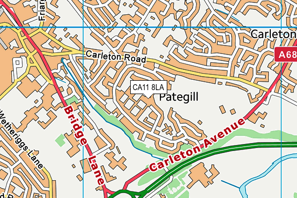 CA11 8LA map - OS VectorMap District (Ordnance Survey)