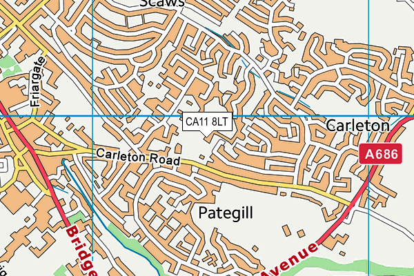 CA11 8LT map - OS VectorMap District (Ordnance Survey)