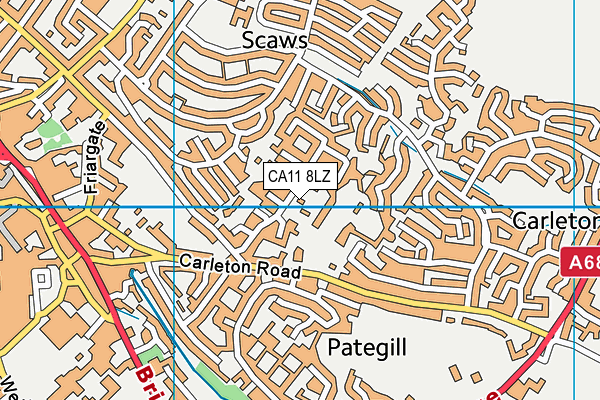 CA11 8LZ map - OS VectorMap District (Ordnance Survey)