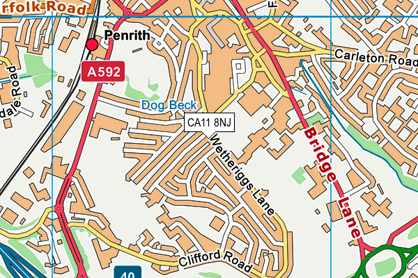 CA11 8NJ map - OS VectorMap District (Ordnance Survey)