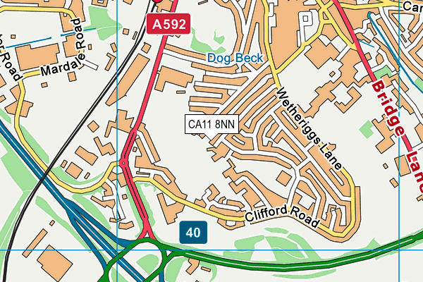 CA11 8NN map - OS VectorMap District (Ordnance Survey)