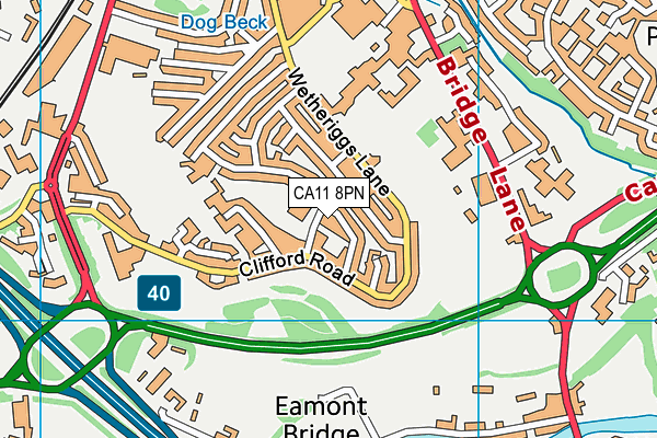 CA11 8PN map - OS VectorMap District (Ordnance Survey)