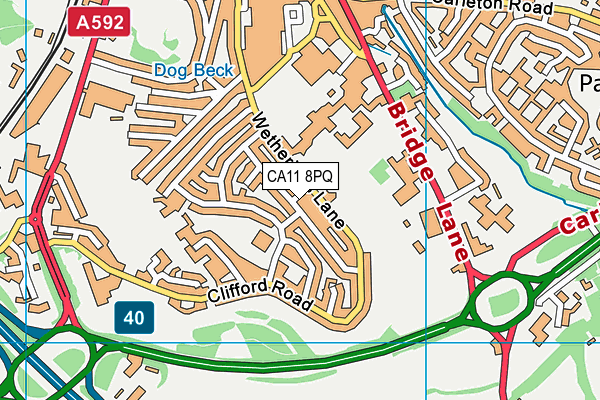 CA11 8PQ map - OS VectorMap District (Ordnance Survey)