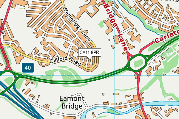 CA11 8PR map - OS VectorMap District (Ordnance Survey)