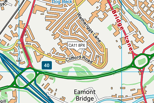 CA11 8PX map - OS VectorMap District (Ordnance Survey)