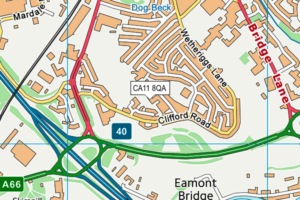 CA11 8QA map - OS VectorMap District (Ordnance Survey)