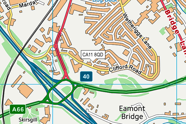 CA11 8QD map - OS VectorMap District (Ordnance Survey)