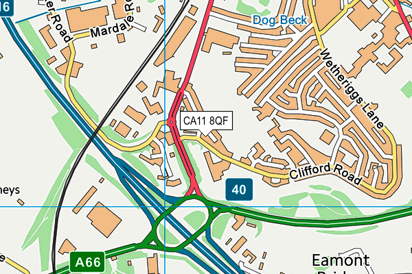 CA11 8QF map - OS VectorMap District (Ordnance Survey)