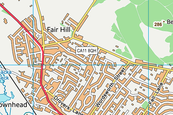 CA11 8QH map - OS VectorMap District (Ordnance Survey)