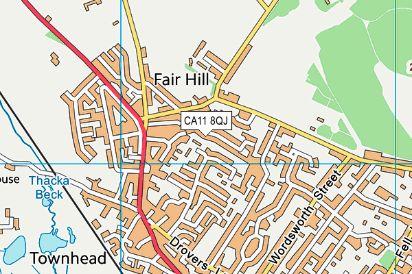 CA11 8QJ map - OS VectorMap District (Ordnance Survey)