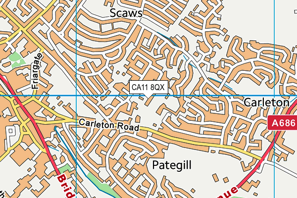 CA11 8QX map - OS VectorMap District (Ordnance Survey)