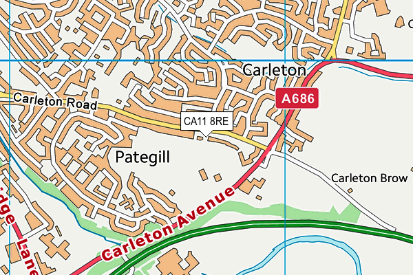 CA11 8RE map - OS VectorMap District (Ordnance Survey)