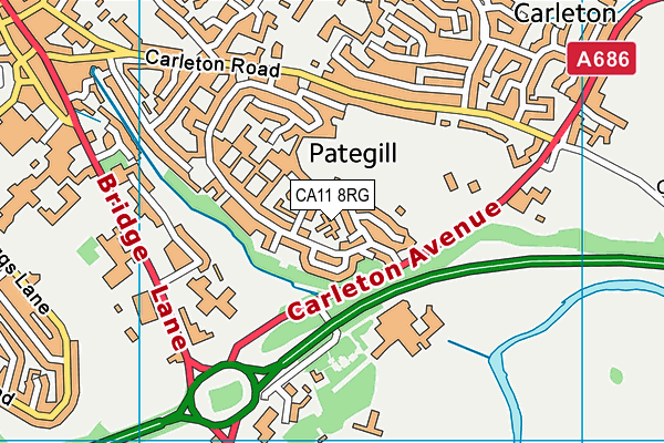 CA11 8RG map - OS VectorMap District (Ordnance Survey)