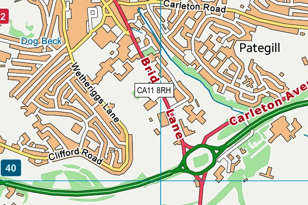 CA11 8RH map - OS VectorMap District (Ordnance Survey)