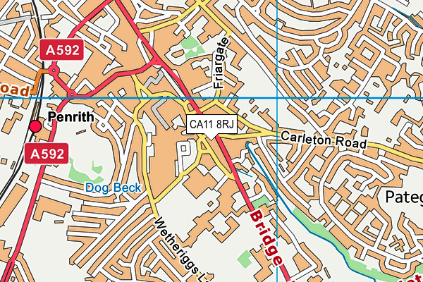 CA11 8RJ map - OS VectorMap District (Ordnance Survey)