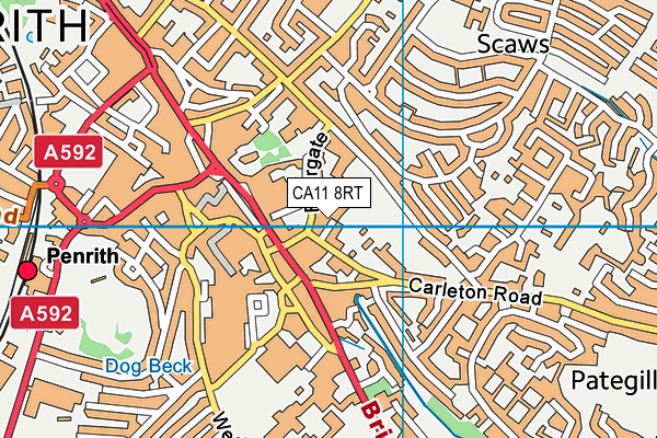 CA11 8RT map - OS VectorMap District (Ordnance Survey)