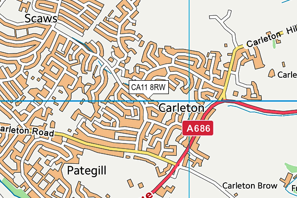 CA11 8RW map - OS VectorMap District (Ordnance Survey)